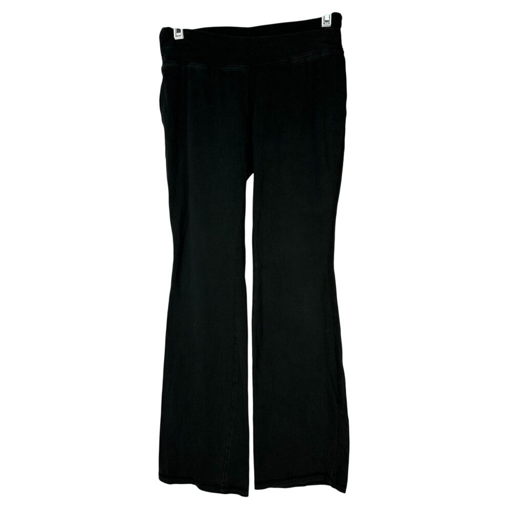 Eileen Fisher Petite Organic Cotton & Lycra Black Bootcut Pants PS